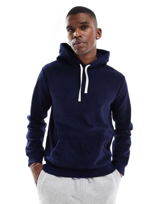 Sudadera de estar por casa azul marino con capucha y logo en el bajo de Polo Ralph Lauren