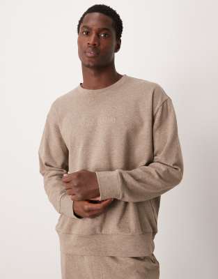 Sudadera de estar por casa beis jaspeado Modern Cotton de Calvin Klein - view 1