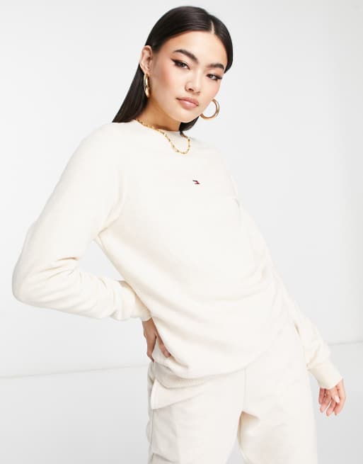 Sudadera de estar por casa color avena de cuello redondo Icon 2.0 de Tommy Hilfiger