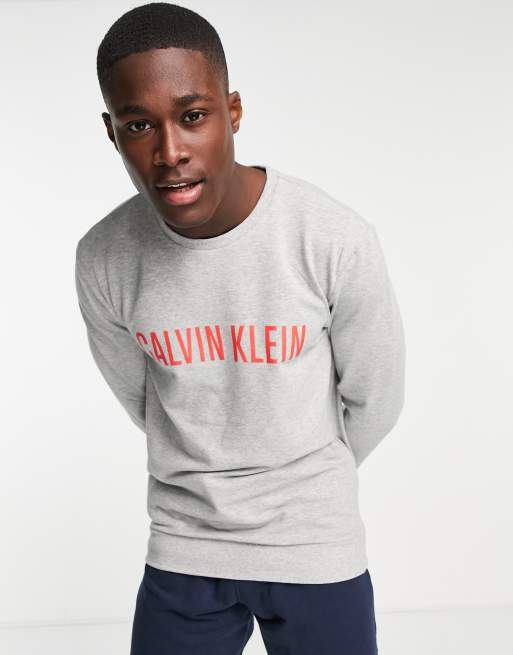 Sudadera de estar por casa gris Intense Power de Calvin Klein