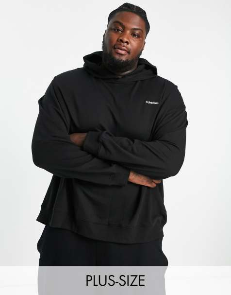 Sudadera de estar por casa negra con capucha de Calvin Klein Plus (parte de un conjunto) - view 1