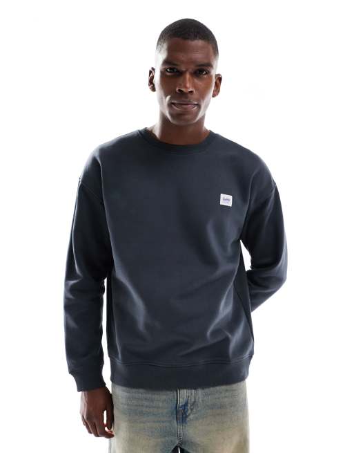 Sudadera de estilo worker con lavado negro y etiqueta de la marca de Lee