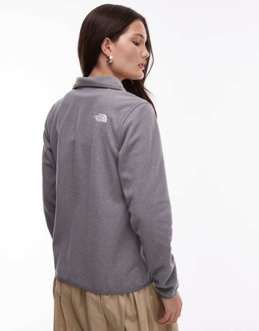 Sudadera de forro polar con cremallera de 1/4 en gris Glacier de The North Face, 3 de 4