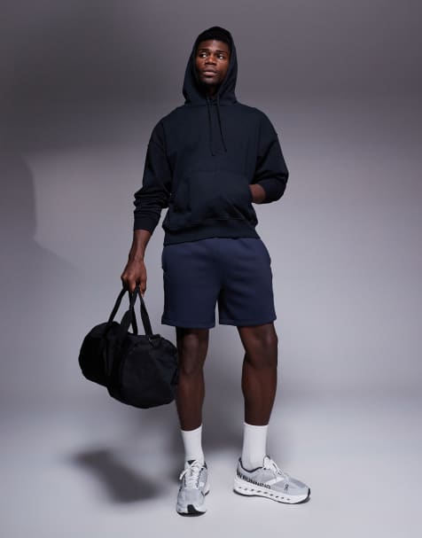 Sudadera deportiva negro lavado con capucha de tejido grueso de secado rápido de 4505 - view 1