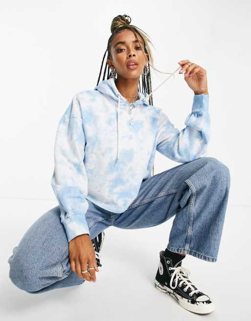 Sudadera efecto tie dye con capucha de Violet Romance ASOS