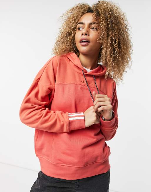 Sudadera en color coral con capucha y logo RYV de adidas Originals