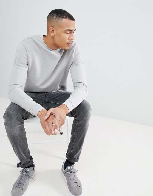 Sudadera en gris claro de ASOS DESIGN Tall, 4 de 4