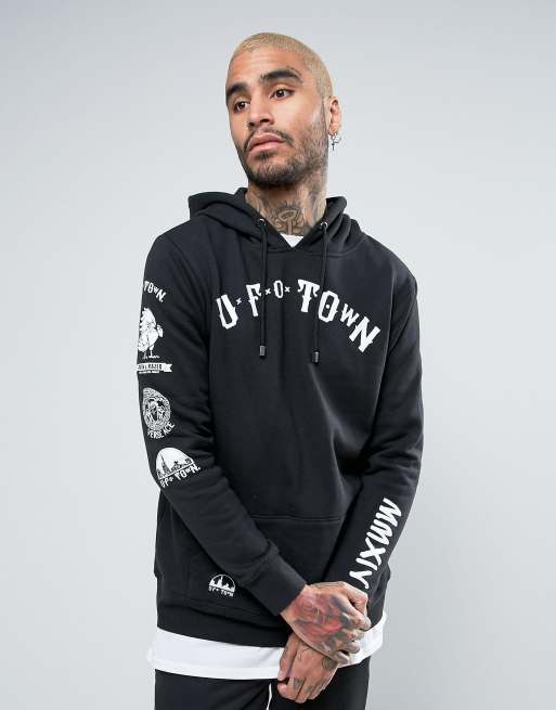 Sudadera estampada con capucha de UFO Town