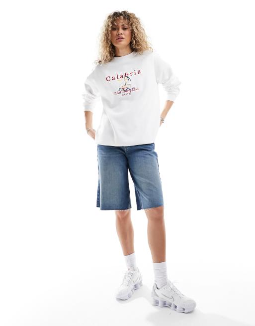 Sudadera extragrande con bordado "Calabria" de Daisy Street, 2 de 4