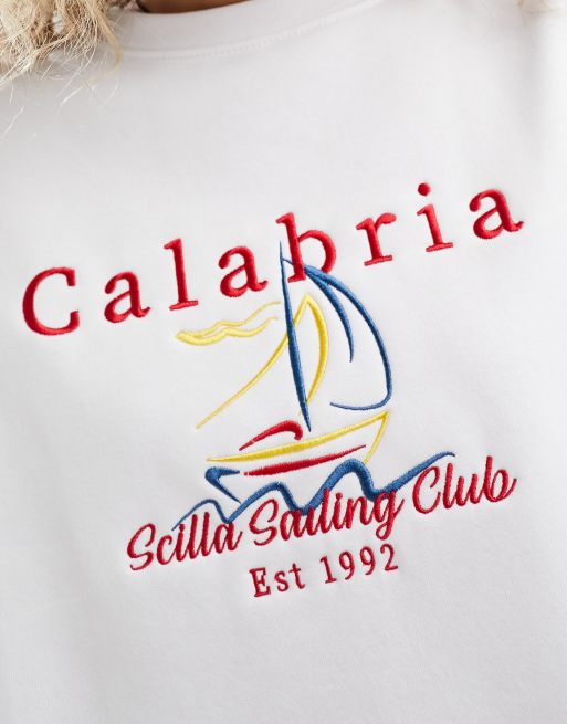 Sudadera extragrande con bordado "Calabria" de Daisy Street, 4 de 4