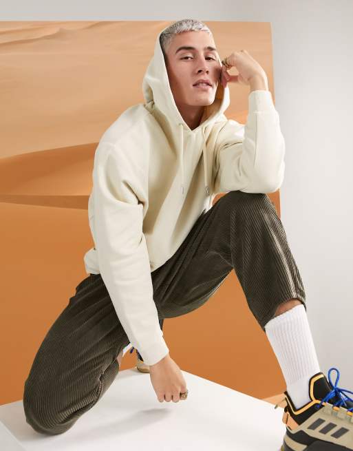 Sudadera extragrande con capucha en beis de ASOS DESIGN