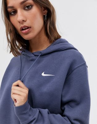Sudadera extragrande con capucha y logo pequeño en azul desgastado de Nike  | ASOS