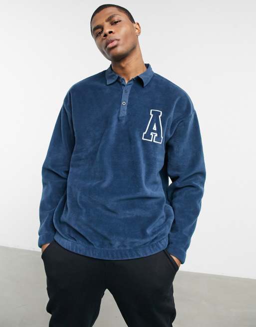 Sudadera extragrande con cuello polo de polar Actual de ASOS parte de un conjunto