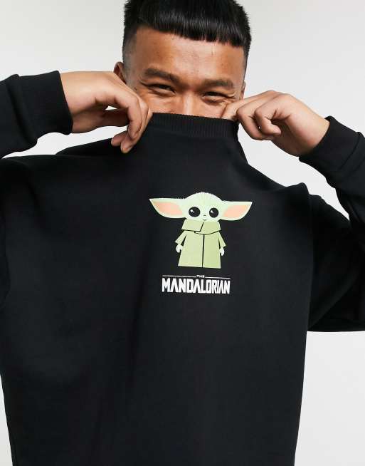 Sudadera extragrande con estampado de Baby Yoda de Mandalorian de ASOS DESIGN