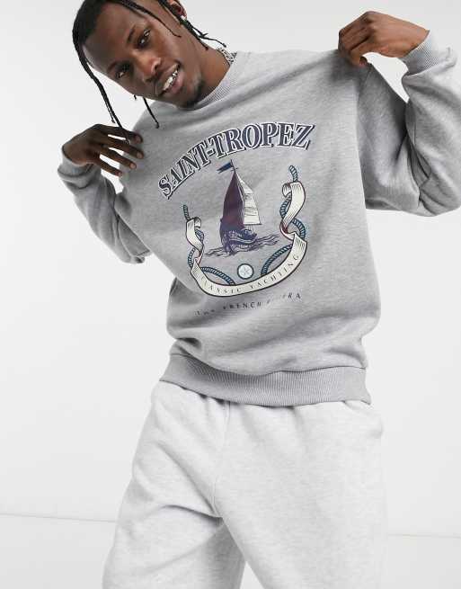 Sudadera extragrande con estampado de ciudad vintage en la parte delantera de ASOS DESIGN