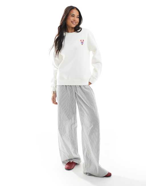 Sudadera extragrande con estampado "You're my Lobster" de Miss Selfridge, 3 de 4
