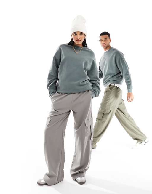 Sudadera extragrande con lavado verde de ASOS DESIGN