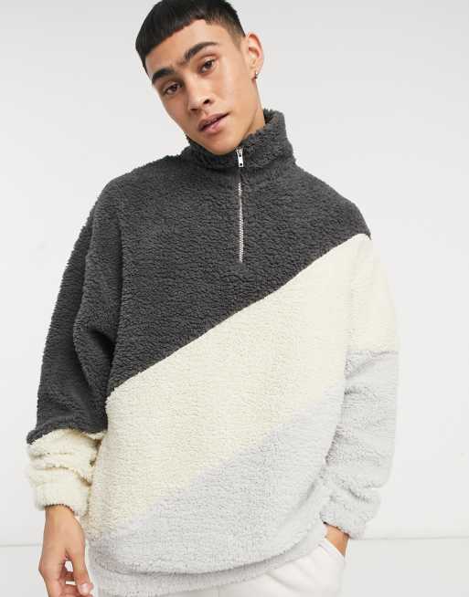 Sudadera cierre diagonal best sale