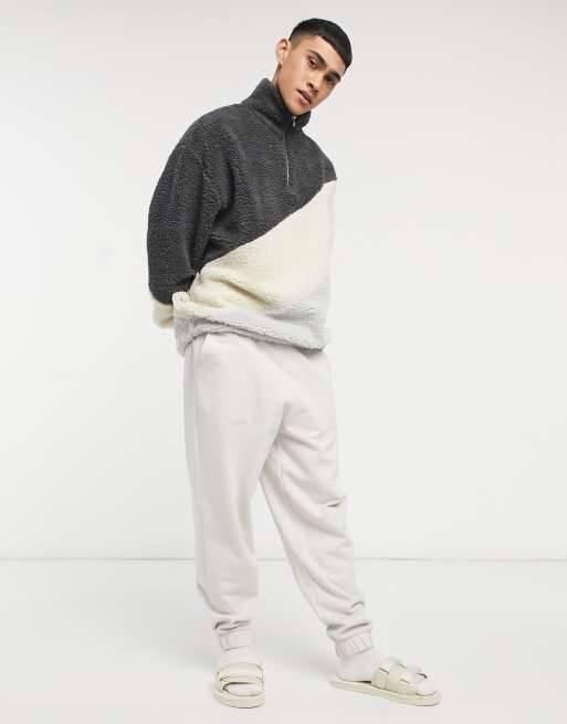 Sudadera cierre sales diagonal