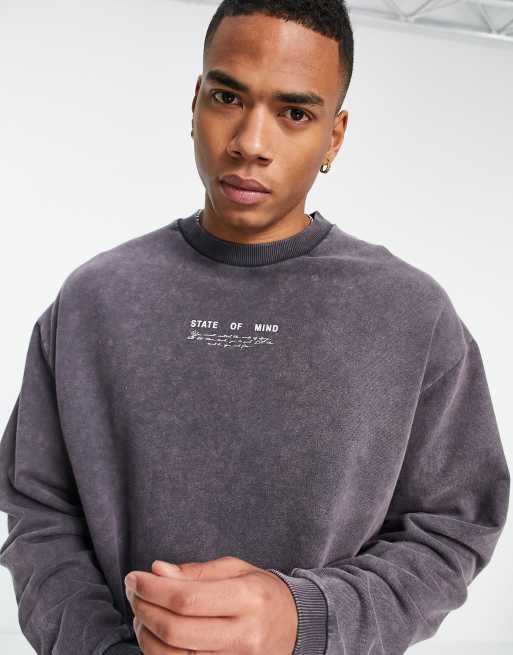 Sudadera extragrande con paneles en el reverso y estampado en la espalda de ASOS DESIGN