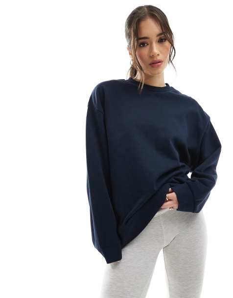 Sudadera extragrande en azul marino de ASOS DESIGN - view 1