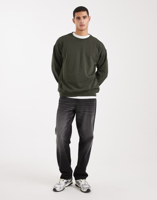 Sudadera extragrande en color caqui de New Look, 2 de 5