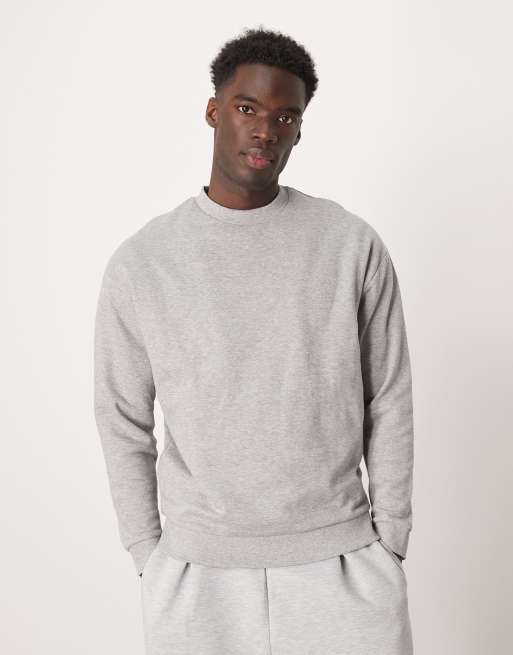 Sudadera extragrande en gris marga de ASOS DESIGN