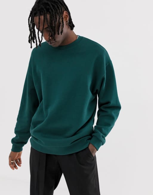 Sudadera extragrande en verde intenso de ASOS DESIGN
