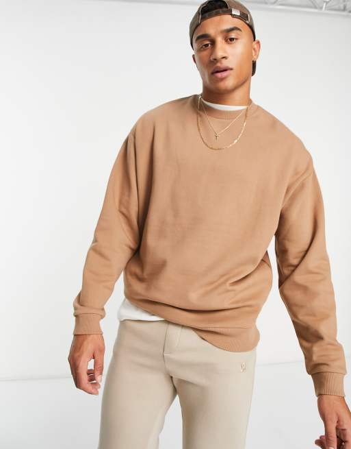 Sudadera extragrande marrón de ASOS DESIGN