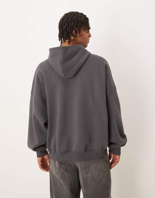 Sudadera gris básica ultragrande con capucha de ASOS DESIGN , 3 de 5