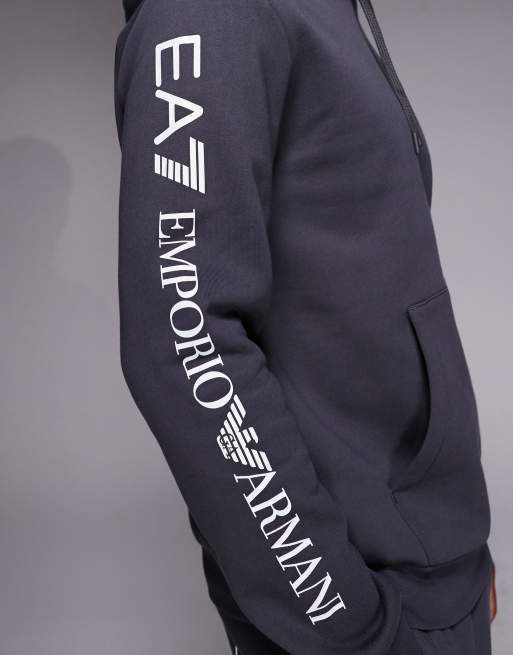 Sudadera gris carbón con capucha y logo de Armani EA7 (parte de un conjunto), 5 de 5