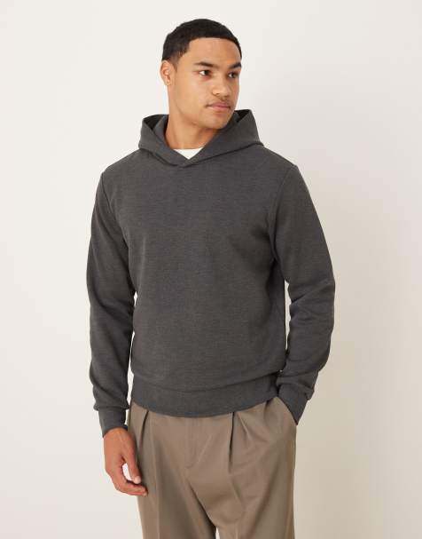 Sudadera gris carbón extragrande con capucha de Mango - view 1