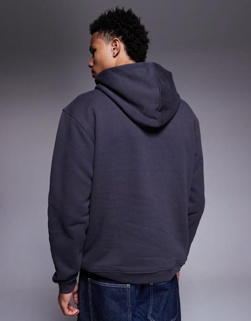 Sudadera gris carbón extragrande con capucha de tejido grueso de 400 g/m² premium de ASOS DESIGN, 3 de 5