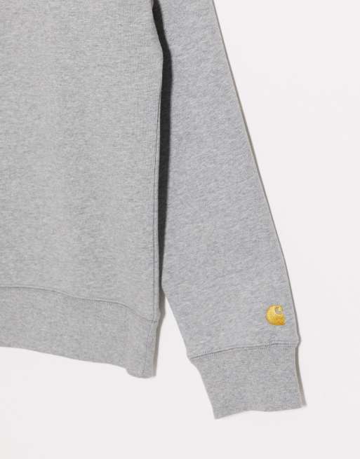 Sudadera gris Chase de Carhartt WIP, 3 de 4