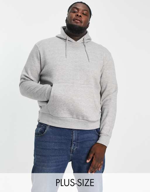 Sudadera gris claro con capucha sin cierres de Le Breve Plus