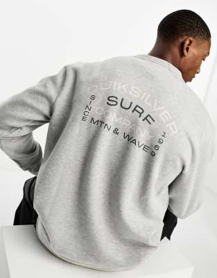 Sudadera gris claro con cuello redondo Rib Tip de Quiksilver