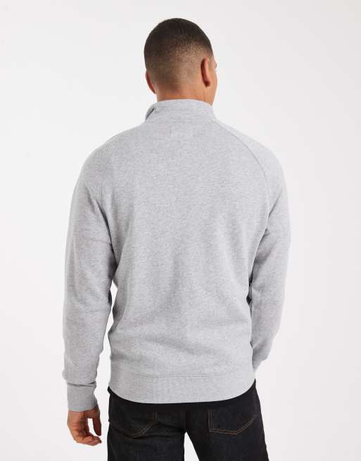 Sudadera gris claro con media cremallera Jim de Farah, 3 de 5