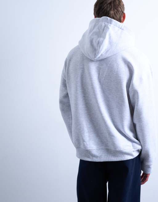 Sudadera gris claro jaspeado extragrande con capucha de Topman, 5 de 5