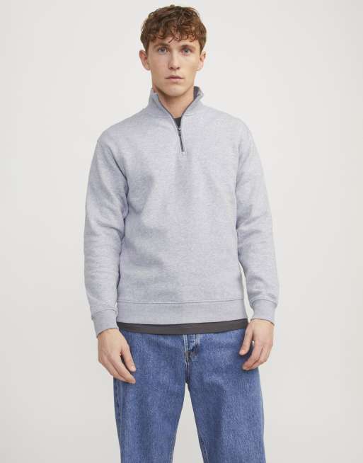 Sudadera afelpada con capucha gris jaspeado Jack & Jones Junior