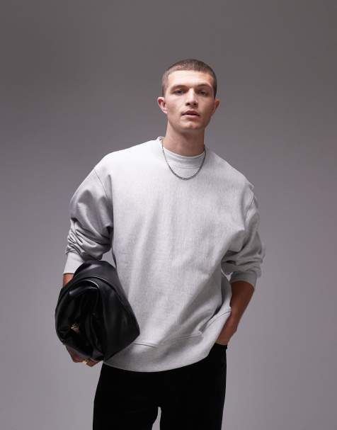 Sudadera gris claro jaspeado holgada con paneles laterales de tejido grueso de ARKET - view 1