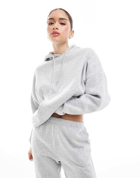 Sudadera gris claro melange con capucha de ONLY (parte de un conjunto) - view 1