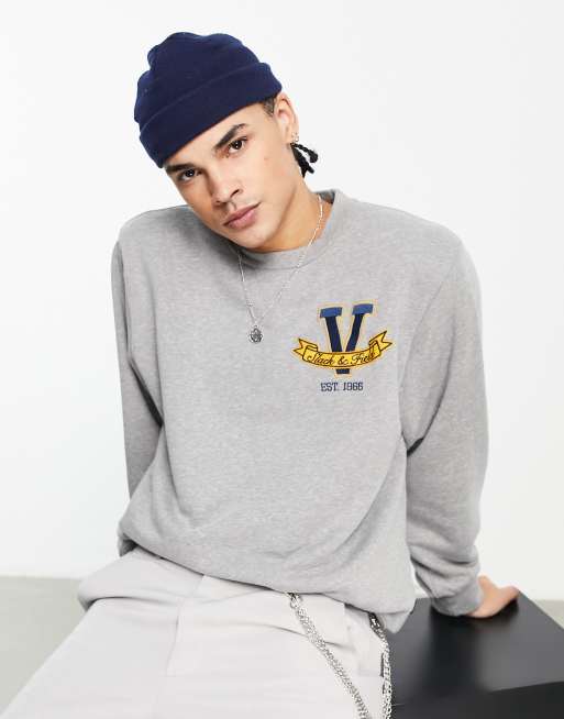 Sudadera gris claro y azul marino MW de Vans 