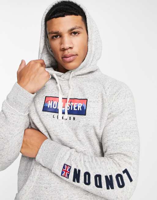 Sudadera gris hollister clearance