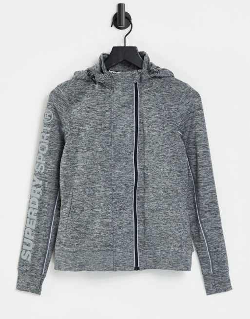 Sudadera gris con capucha Core de Superdry Sport
