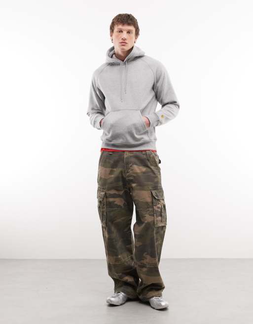 Sudadera gris con capucha de tejido grueso Chase de Carhartt WIP, 2 de 5