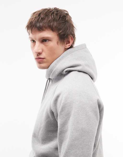 Sudadera gris con capucha de tejido grueso Chase de Carhartt WIP, 3 de 5