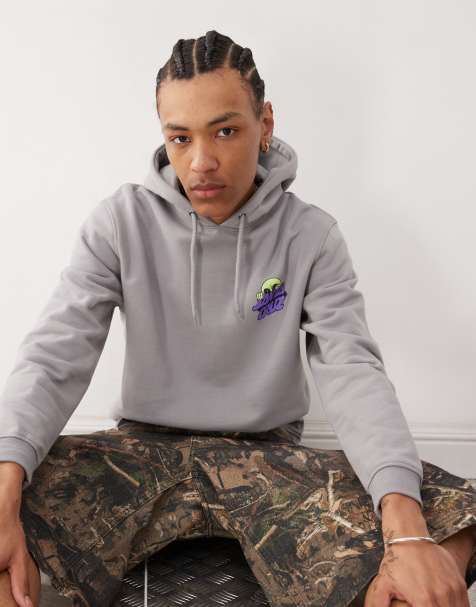 Sudadera gris con capucha, logo gráfico y estampado trasero Invasion Hand de Santa Cruz - view 1
