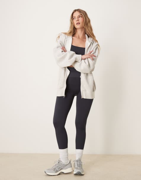 Sudadera gris con capucha y cremallera de Abercrombie & Fitch - view 1