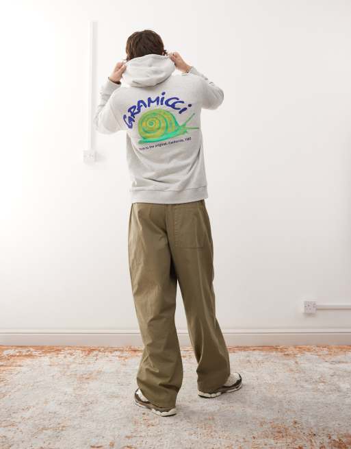 Sudadera gris con capucha y estampado gráfico de caracol de Gramicci , 4 de 4