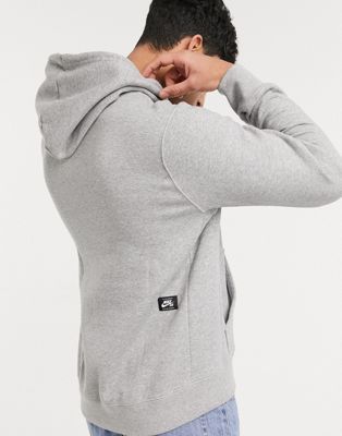 Sudadera gris con capucha y logo bordado de Nike SB | ASOS